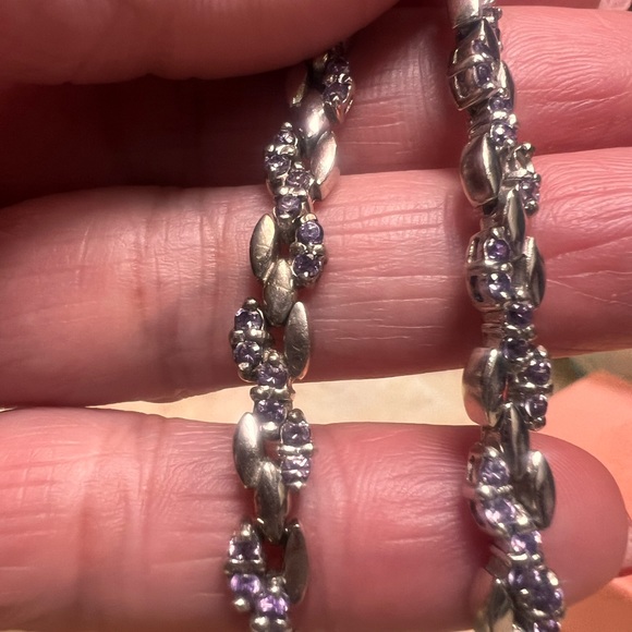 Authentic Amethyst BRACELET in 925 Silver - Picture 3 of 8